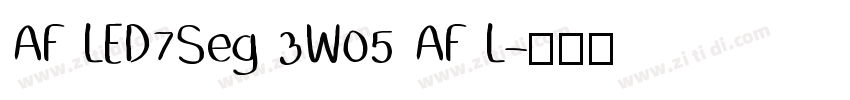 AF LED7Seg 3W05 AF L字体转换